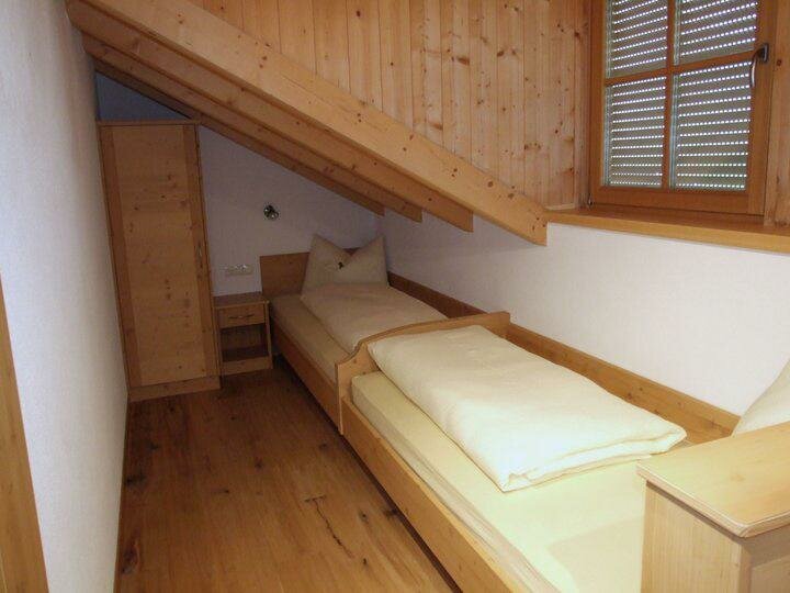 Schlafzimmer mit zwei seperate Betten Wohnung Birkenkofel
