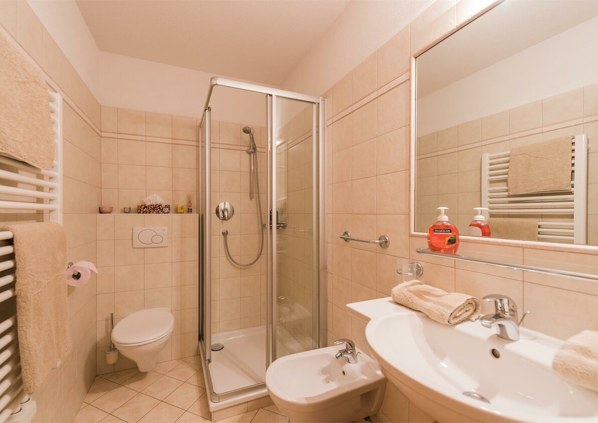 Ferienwohnung Drei Zinnen, Badezimmer