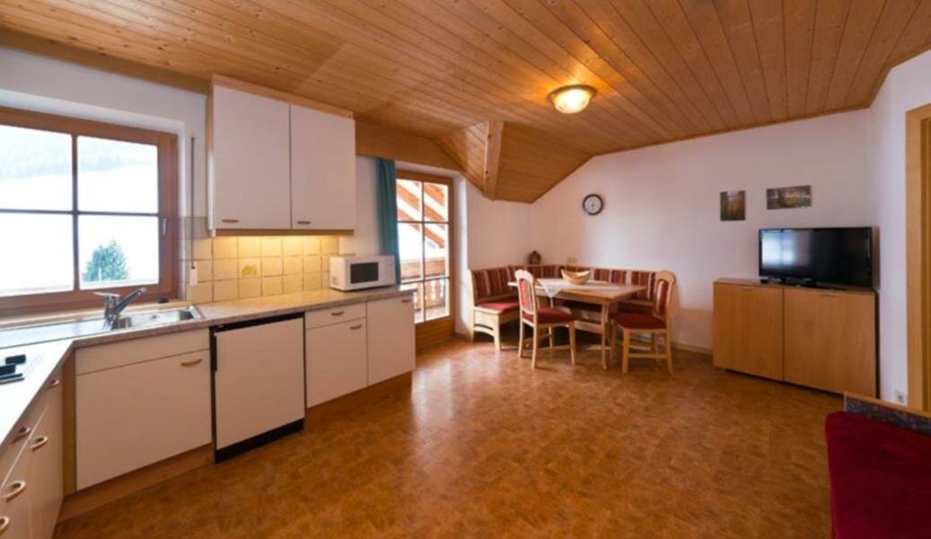 kitchen and living room
