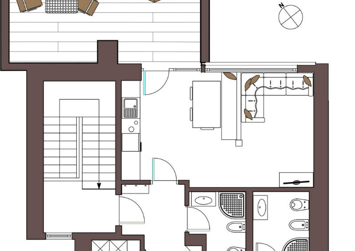 planimetry Dolce Vita - apartment for 4-6 people