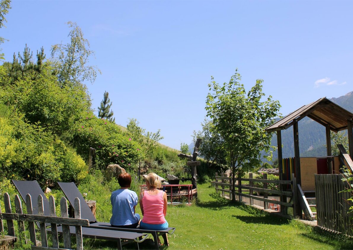 Ruhe und Entspannung im Gästegarten