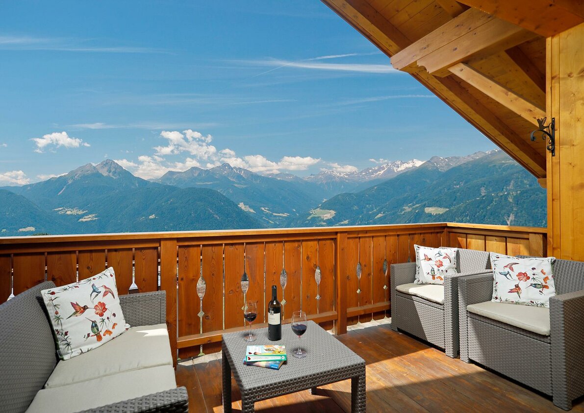 Herrliche Aussicht vom Pichlerhof in Hafling, Südtirol