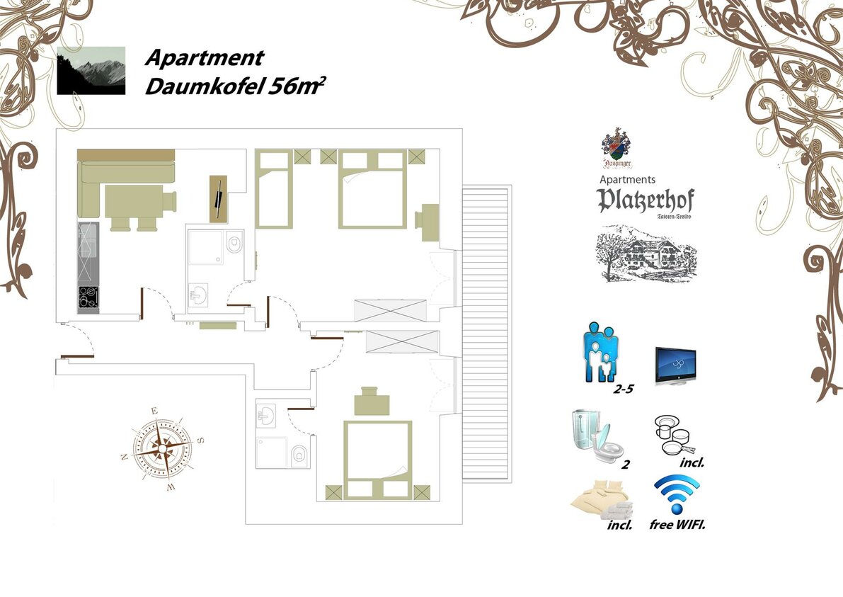 Pianta Apartment Daumkofel