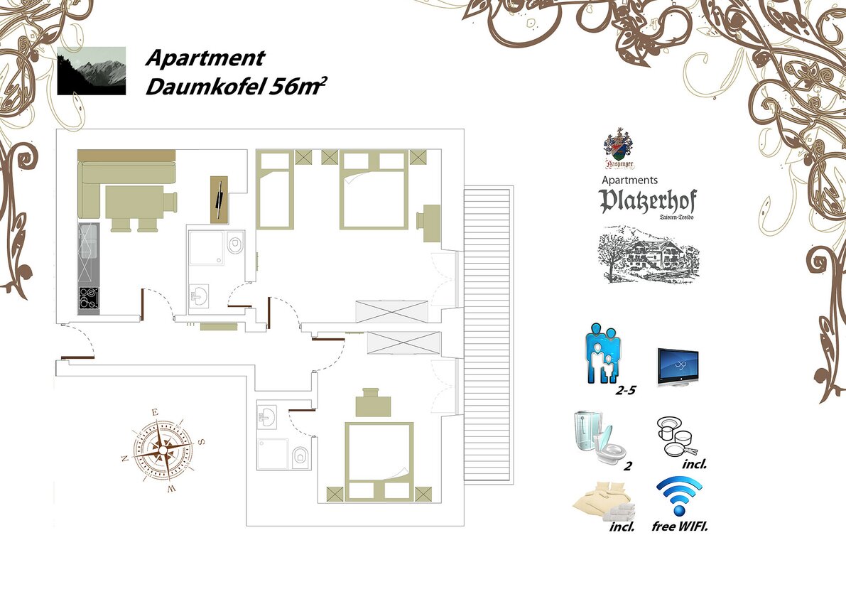 Pianta Apartment Daumkofel