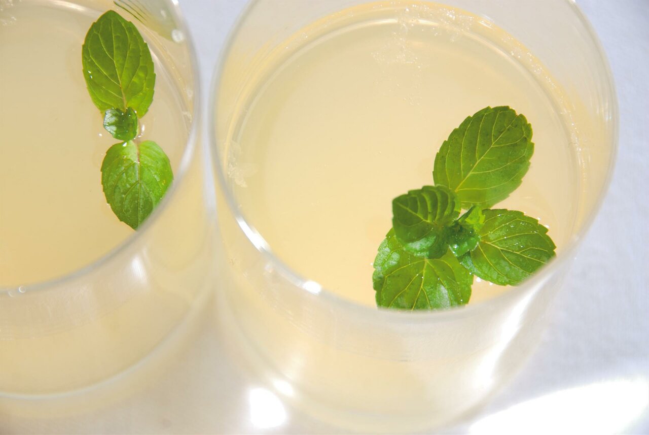 Apple And Mint Drink