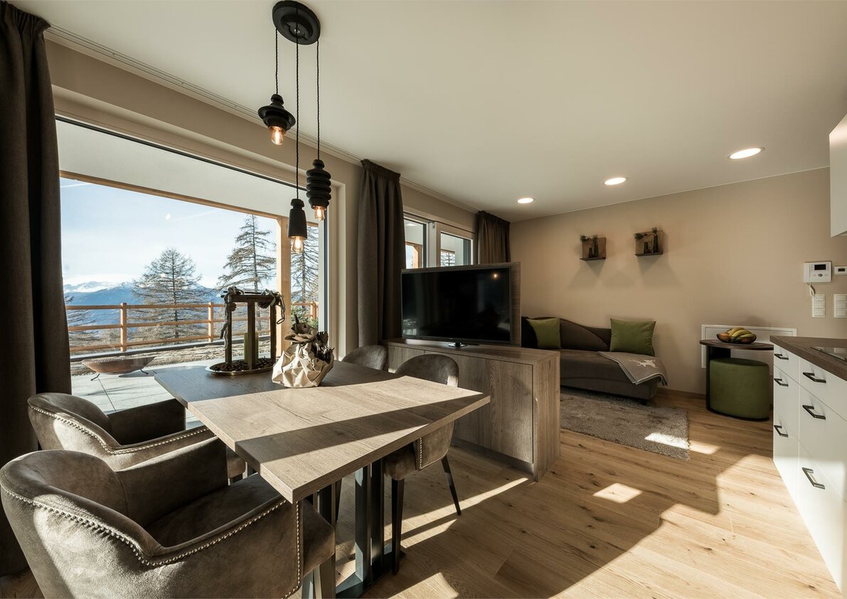 Gemütliche Wohn-Esszimmer - Naturchalet Piz Aich in Hafling