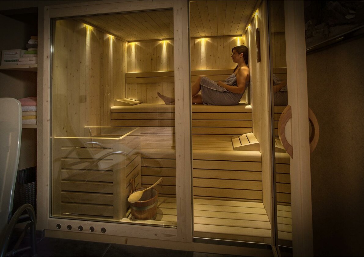 Unsere neue Sauna - Hotel Alber, Vöran
