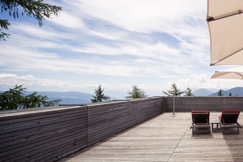 Terrazza con vista sulle dolomiti