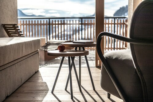 Vista sulla terrazza dal soggiorno