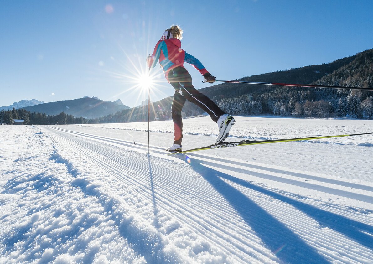 42 km of cross-country slopes starting from the hotel