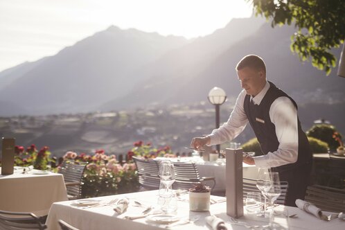 Abendessen auf der Terrasse